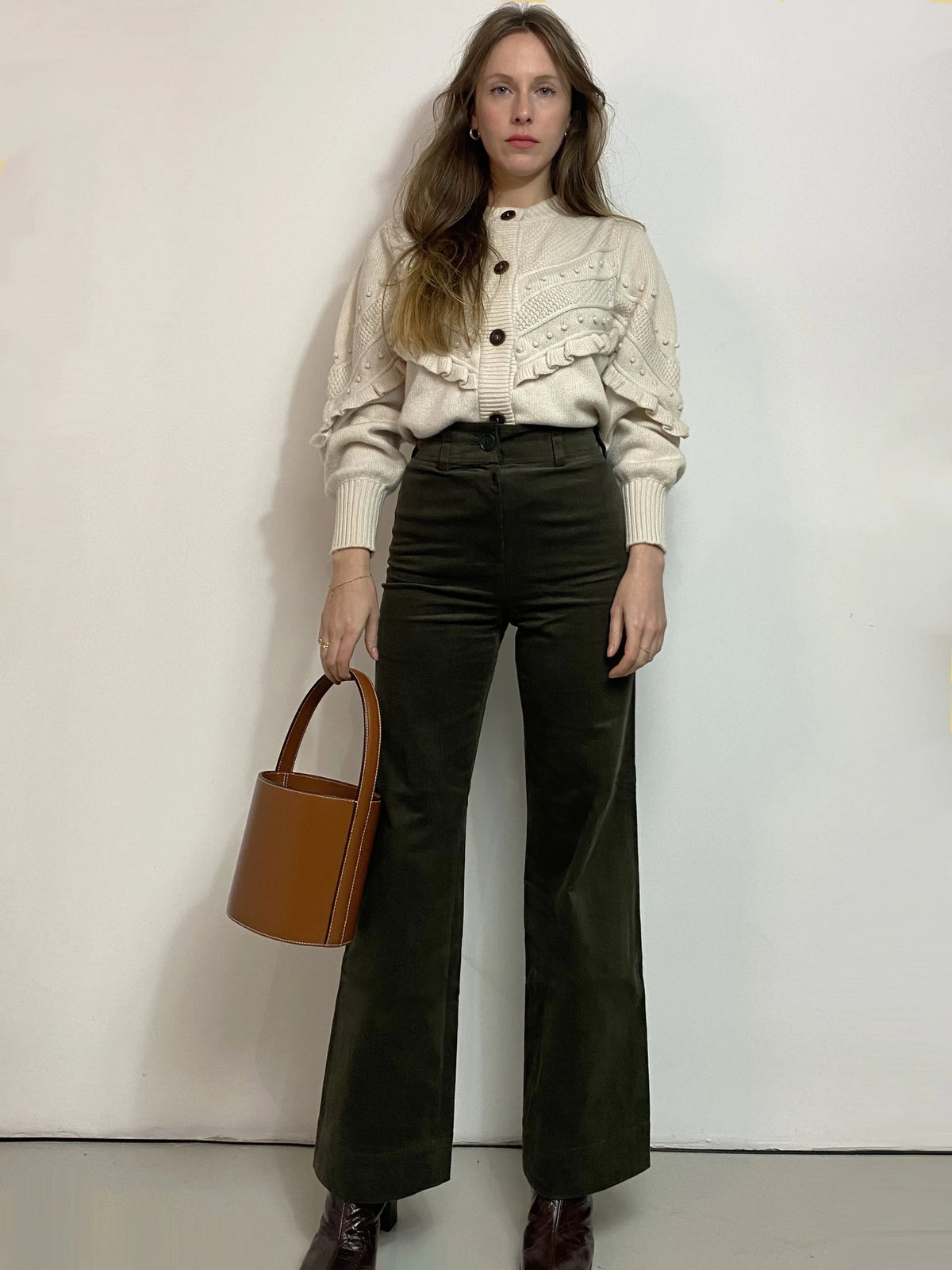 Le Pantalon June Velours tourbe, vue 2