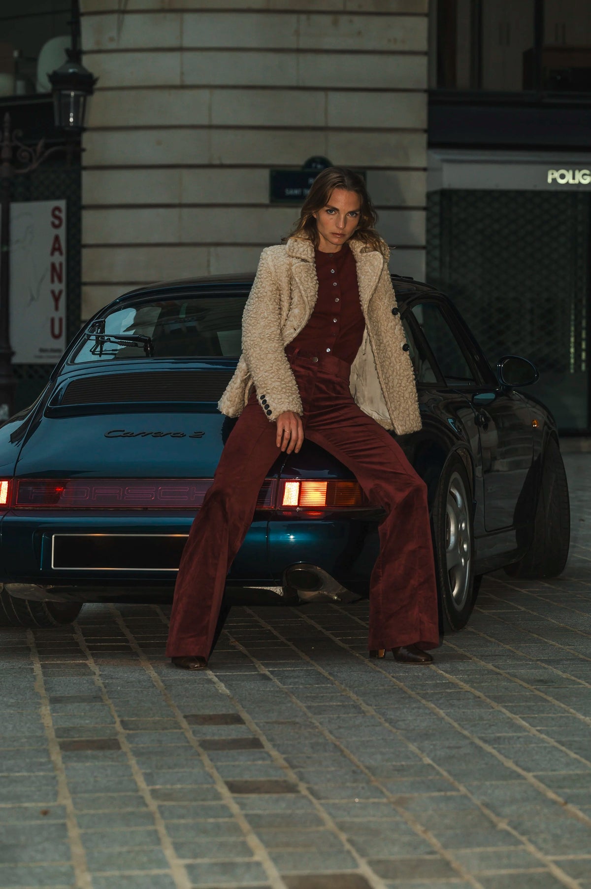  Pantalon Jackson Velours bordeaux, vue 2