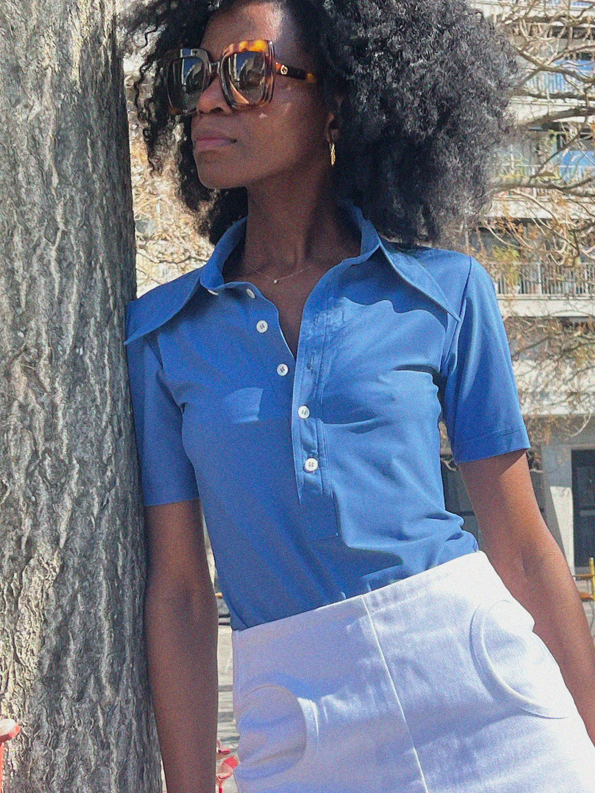 Le Polo Romy bleu denim, vue 1