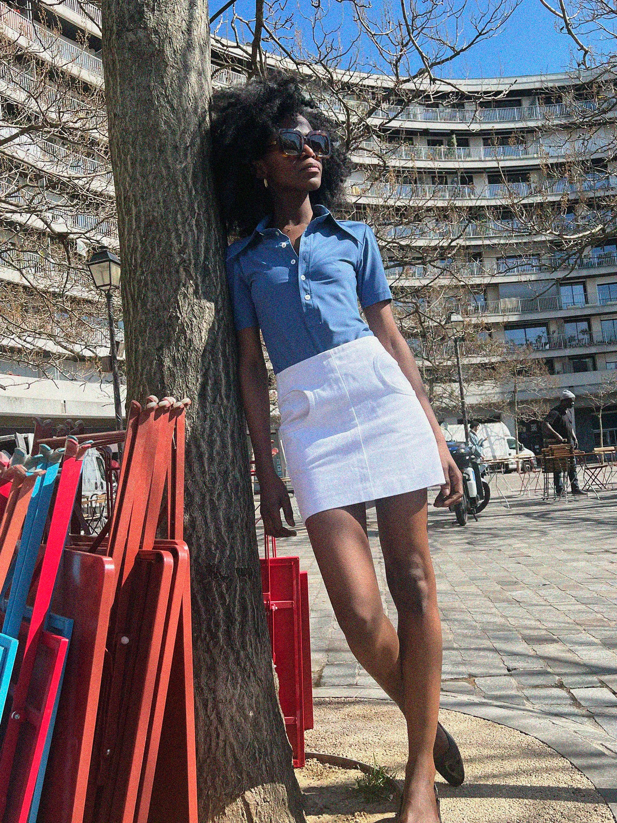 Le Polo Romy bleu denim, vue 2