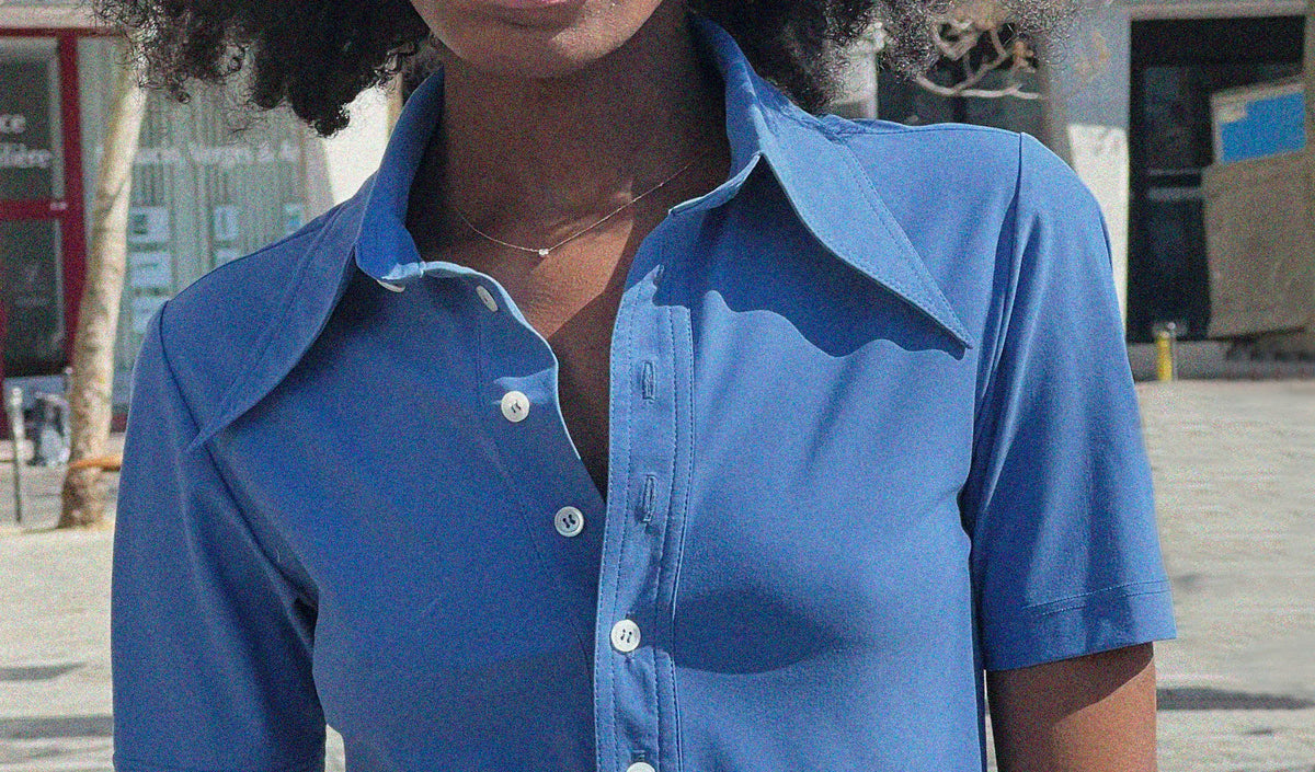 Le Polo Romy bleu denim, vue 3