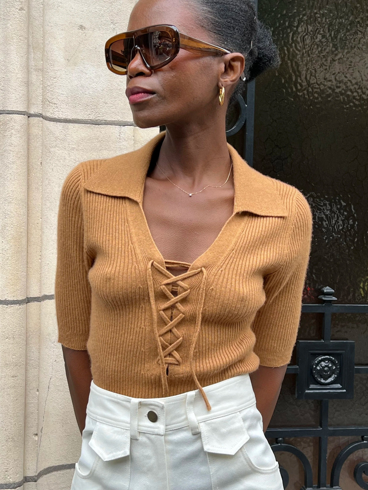 Le Pull Serge biscuit, vue 2