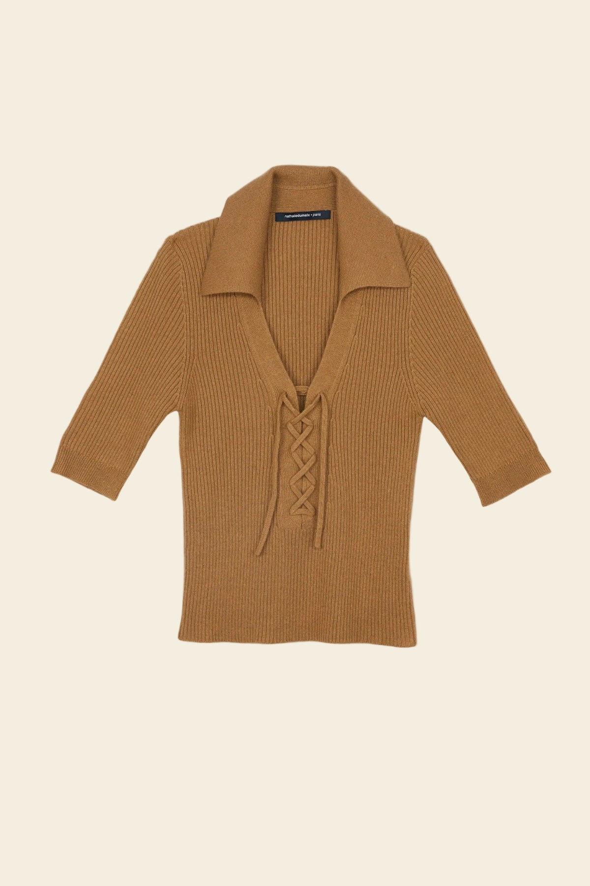 Le Pull Serge biscuit, vue 1