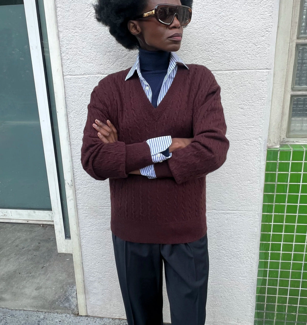 Le Pull V Paul grenat, vue 2