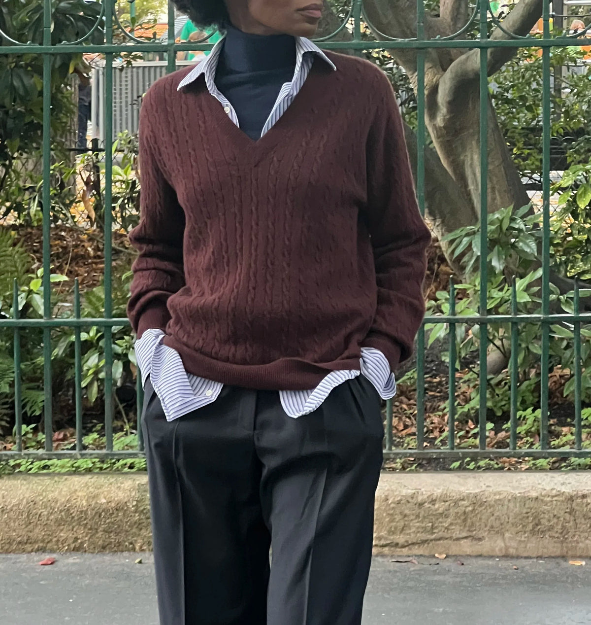 Le Pull V Paul grenat, vue 5