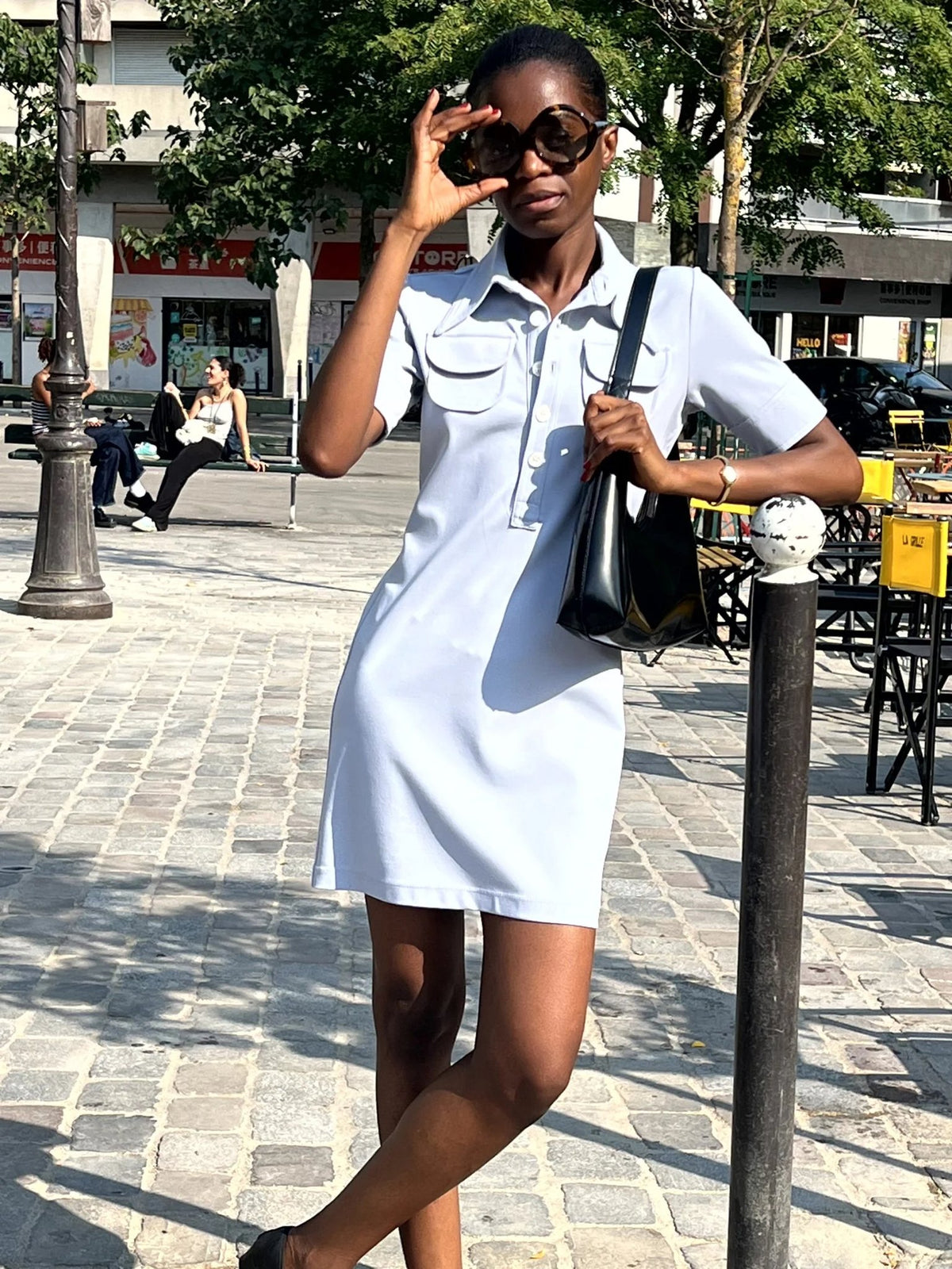 The Polo Dress in Sky Blue, view 11