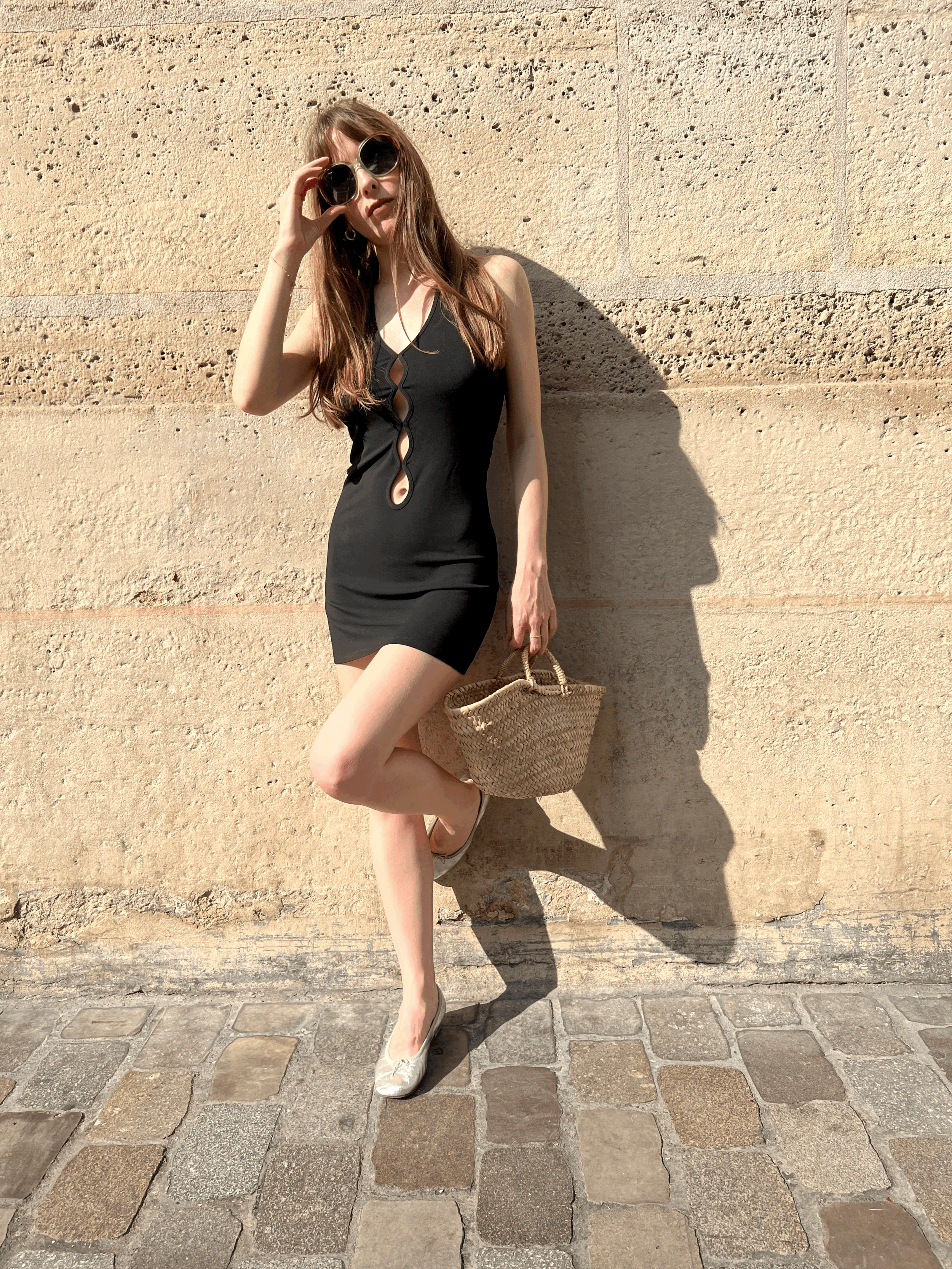The Short Biba Dress in Black, view 4
