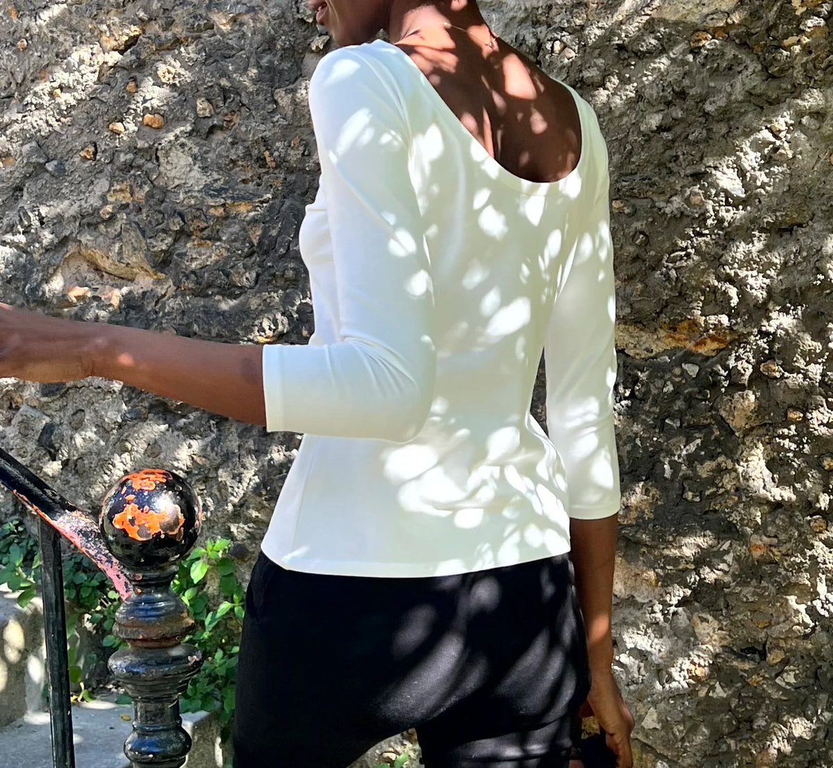 Le Tee-shirt Encolure Bateau blanc, vue 5
