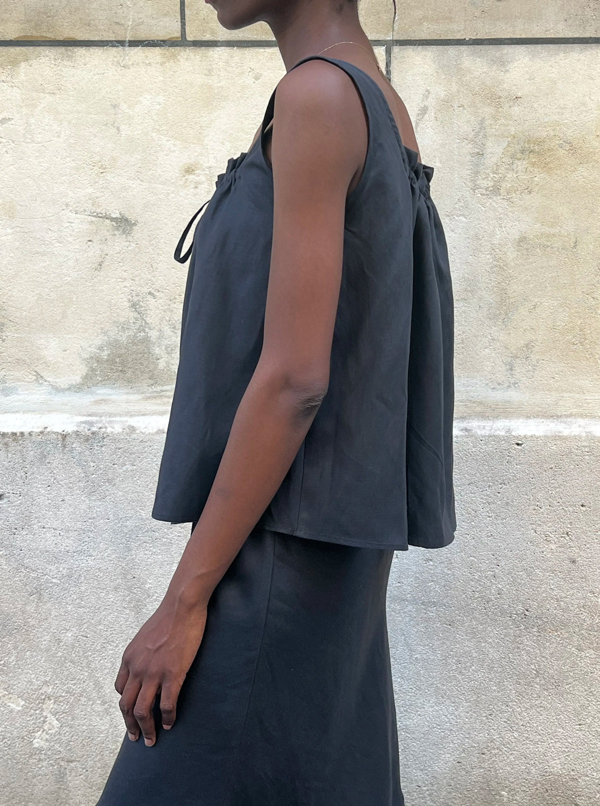 The Manon Top in Black, view 5