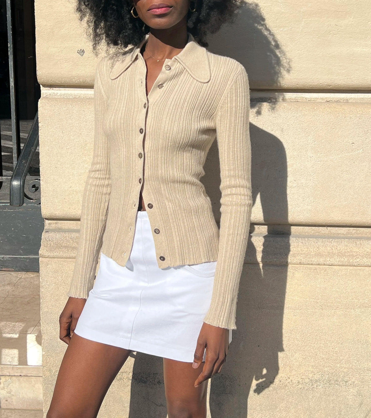 Le Cardigan Melody white stone, vue 3