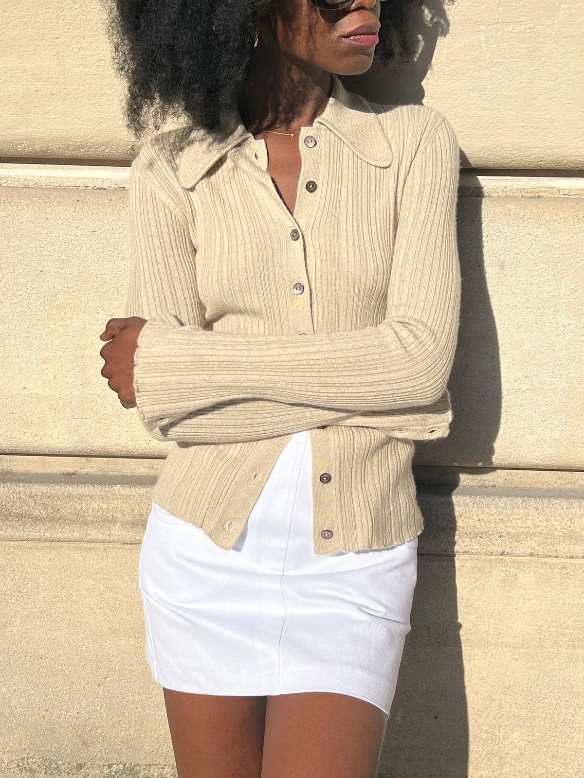 Le Cardigan Melody white stone, vue 2