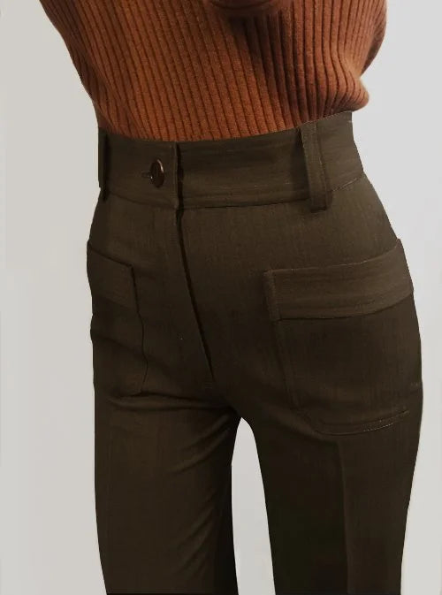 The Jeanne Pants in Heather Brown, view 5