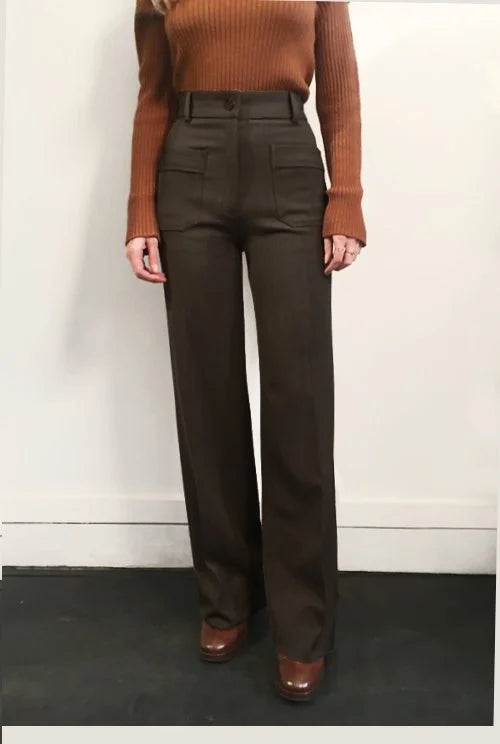 The Jeanne Pants in Heather Brown, view 6
