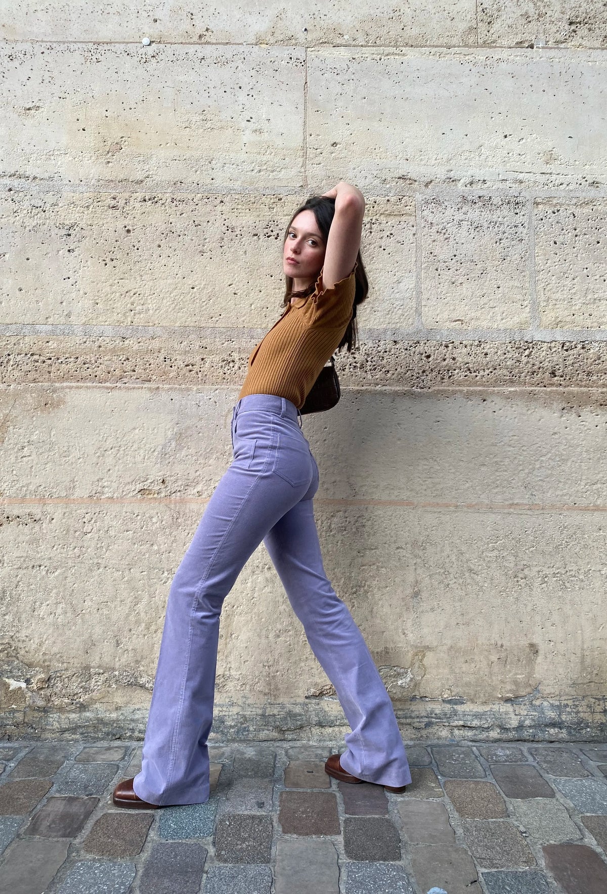 Le Pantalon Joplin Velours lilas, vue 1