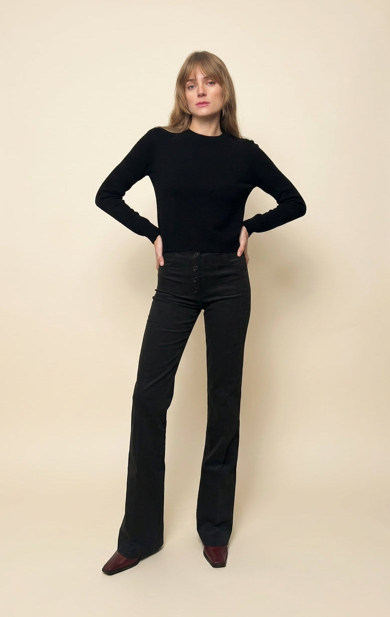 Le Pantalon Joplin Velours noir, vue 1